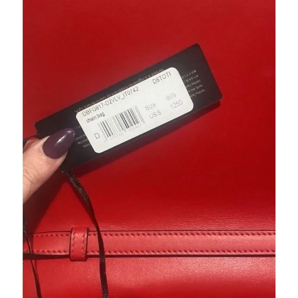 Versace‎ Handbag Red NWT Crossbody Leather/Medium Logo